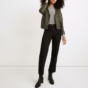 Madewell Slim Wide Leg Jeans In Lunar Wash Black